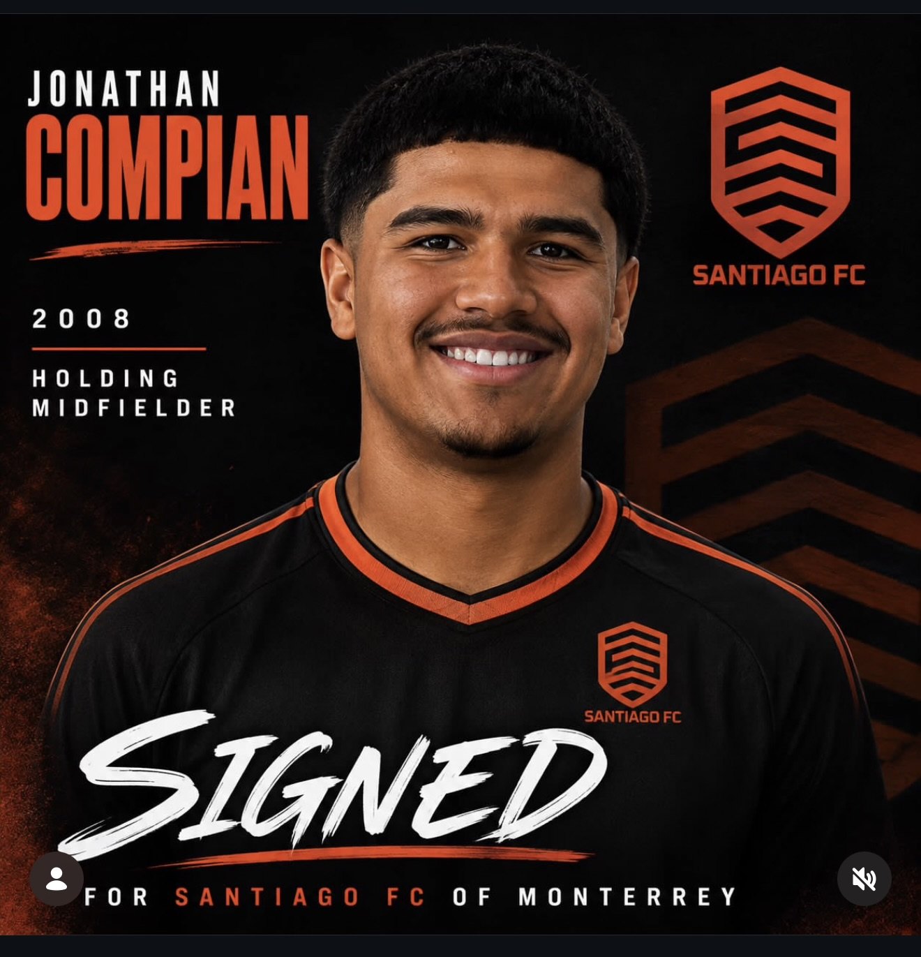 Jonathan Compian, 2008, holding midfielder, signed for Santiago FC of Monterrey